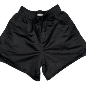 Basketcase Inc Nylon Shorts Drawstring Waist Casual Activewear Black‎ Large